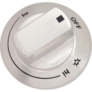 NWOT 318242275 Range Surface Burner Knob Gas Control Assembly Metal 1PC, Silver
